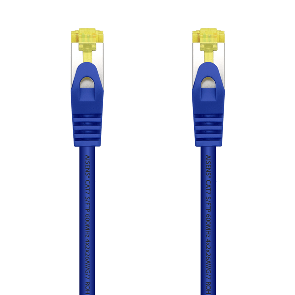 A146-0479 aisens cable de red latiguillo rj45 lszh cat.7 600 mhz s-ftp pimf awg26. azul. 2.0 m