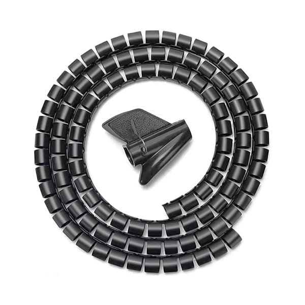 A151-0406 organizador de cables en espiral aisens diametro hasta 25mm 1m negro a151 0406