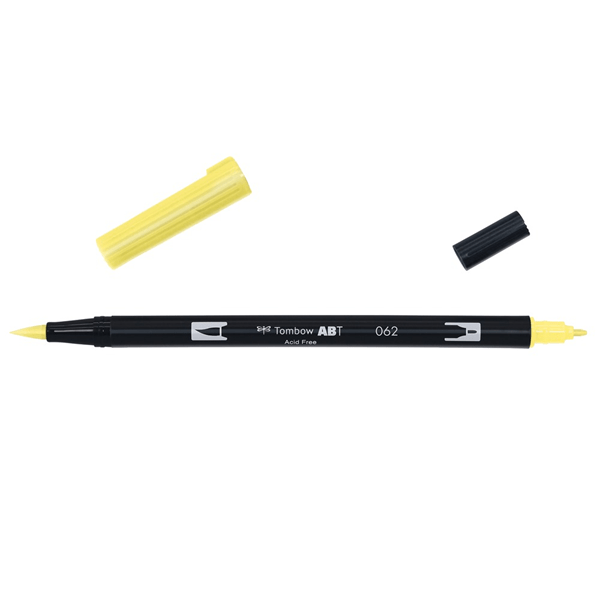 ABT-062 rotulador doble punta pincel color pale yellow tombow abt-062