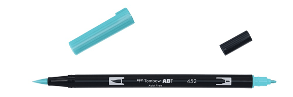 ABT-452 rotulador doble punta pincel color process blue tombow abt-452