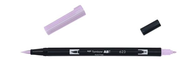 ABT-623 rotulador doble punta pincel color purple sage tombow abt-623