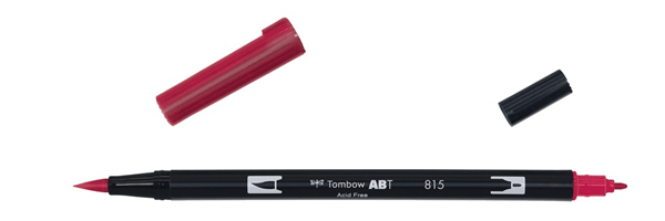 ABT-815 rotulador doble punta pincel color cherry tombow abt-815