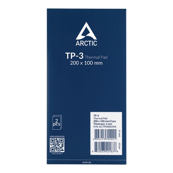 ACTPD00059A almohadilla pasta termica arctic 200x100x1mm azul pack de 2
