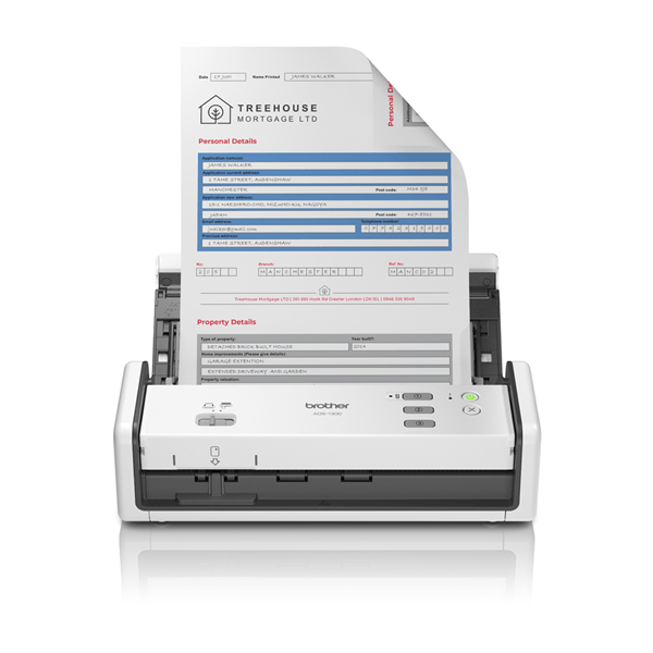 ADS1300UN1 desktop scanner double-sided scanning 30 ppm black and whi te