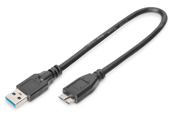 AK-300117-003-S usb 3.0 connection cable usb a-micro usb b m-m 0.25m usb 3.0 conform ul bl