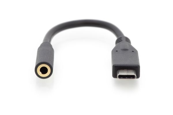 AK-300321-002-S usb type c audio adapter cable type c 3.5mm m f 0.2m full featured audio input output version 3.1 ce bl