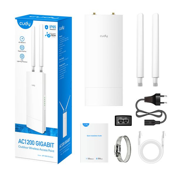 AP1300_OUTDOOR cudy ap1300 outdoor 867 mbit s white power over ethernet poe