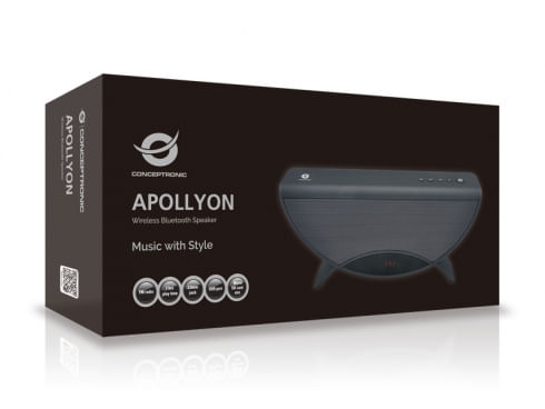APOLLYON01R altavoz conceptronic bluetooth apollyon color rojo reproduce mp3 desde usb microsd radio fm manos