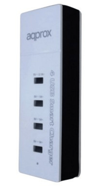 APPUSB4PW powerbank approx 2100 appusb4pb 2100mah multicargador blanco negro