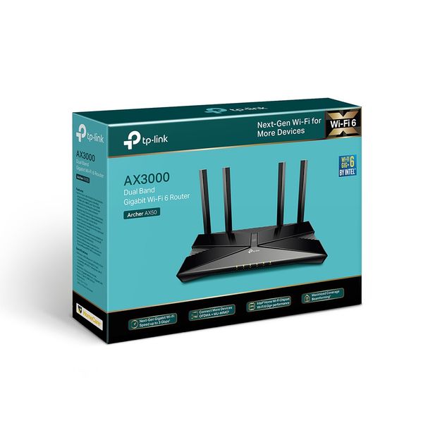 ARCHER_AX50 ax3000 wi fi 6 router 2402mbps at 5ghz574mbps at 2. 4g