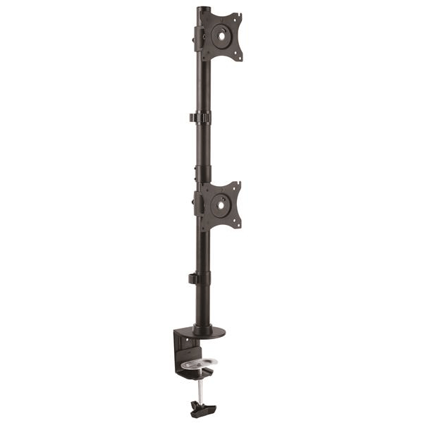 ARMDUALV dual monitor mount vertical for monitors up to 27in ste el