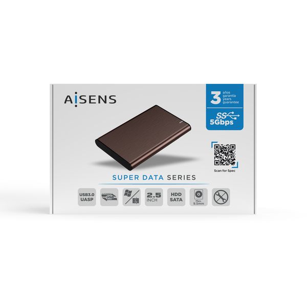 ASE-2525BWN aisens caja externa 2.5p ase 2525bwn 9.5mm sata a usb 3.0 usb3.1 gen