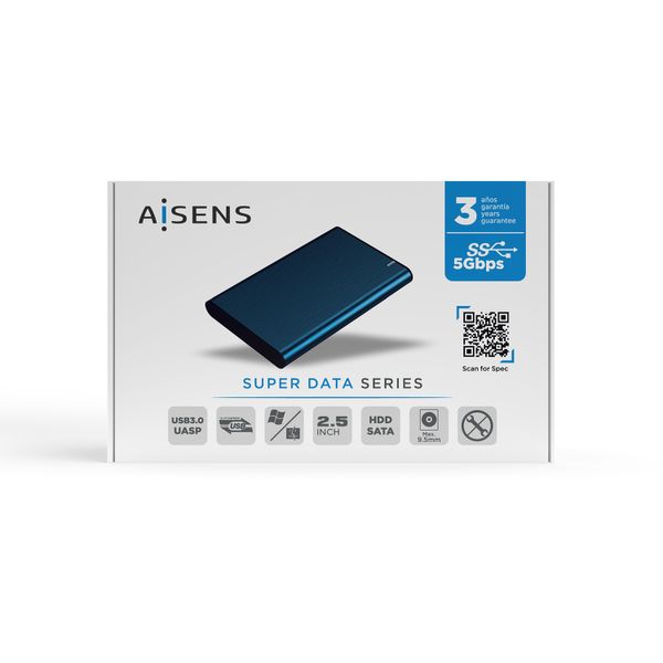 ASE-2525PB aisens caja externa 2.5p ase 2525bwn 9.5mm sata a usb 3.0 usb3.1 gen