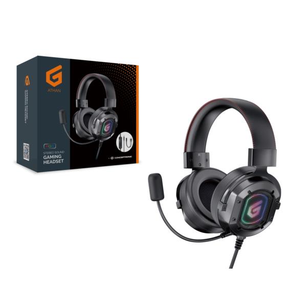 ATHAN03B headset jack 3.5mm gaming 7.1 athan03b rgb compatible pc. ps5. xbox one conceptronic