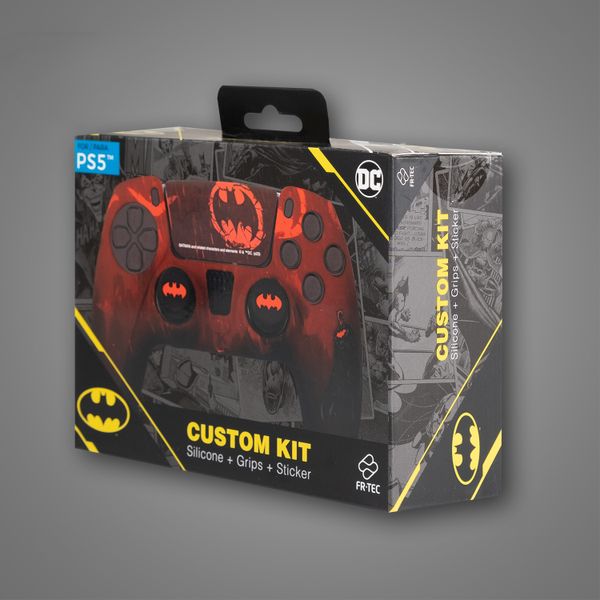 BATPS5CK ps5 dc custom kit batman fr tec silicona grips sticker p s5