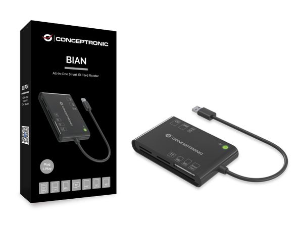 BIAN01B card reader externo conceptronic lector usb2.0 dnie 3.0 e y eid y lector tarjetas conceptronic bian
