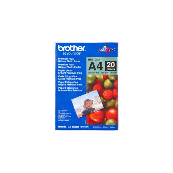 BP71GA4 papel brother glossy a4 260gr 20h