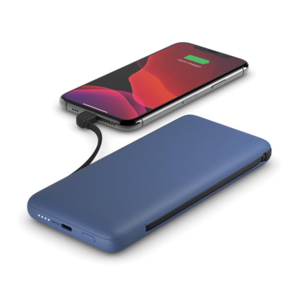 BPB006BTBLU belkin 10k pd power bank with integrated cables usb c and lightning