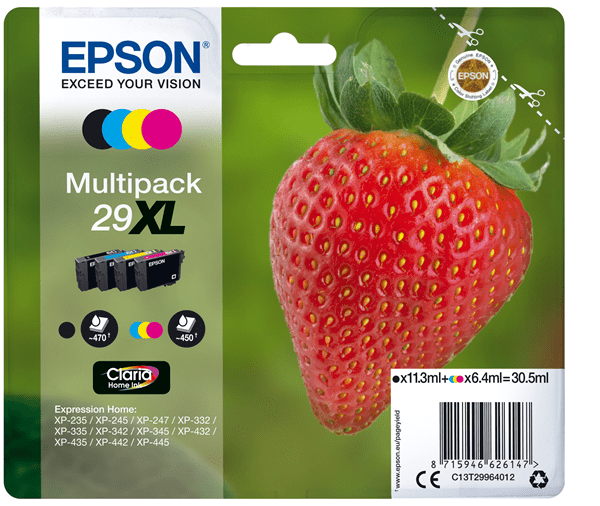 C13T29964012 cartucho epson multipack t2996 4 colores 29xl home ink c13t29964012