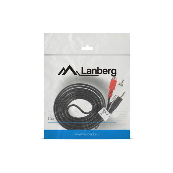 CA-MJRC-10CC-0020-BK cable estereo lanberg jack 3.5mm 2x rca macho 2m