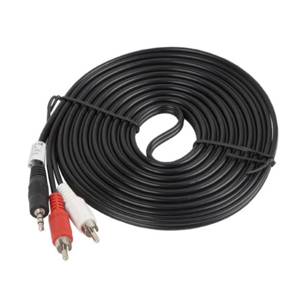 CA-MJRC-10CC-0050-BK cable estereo lanberg jack 3.5mm 2x rca macho 5m