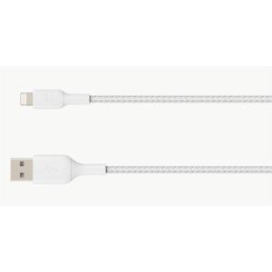 CAA002BT1MWH lightning to usb-a cable braided 1m whit