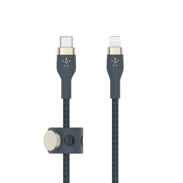 CAA011BT1MBL cable belkin caa011bt1mbl lightning a usb-c boost charge silicona trenzado clip iman 1m color azul