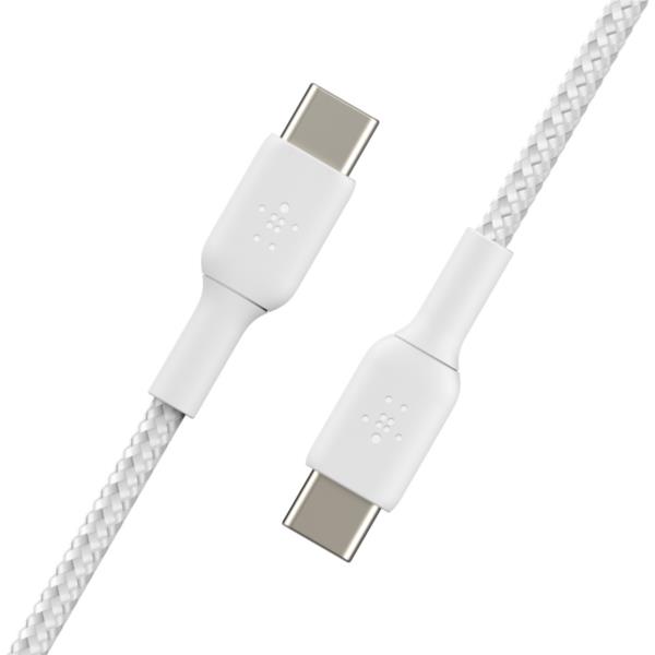 CAB004BT1MWH usb c to usb c cable braided 1m white
