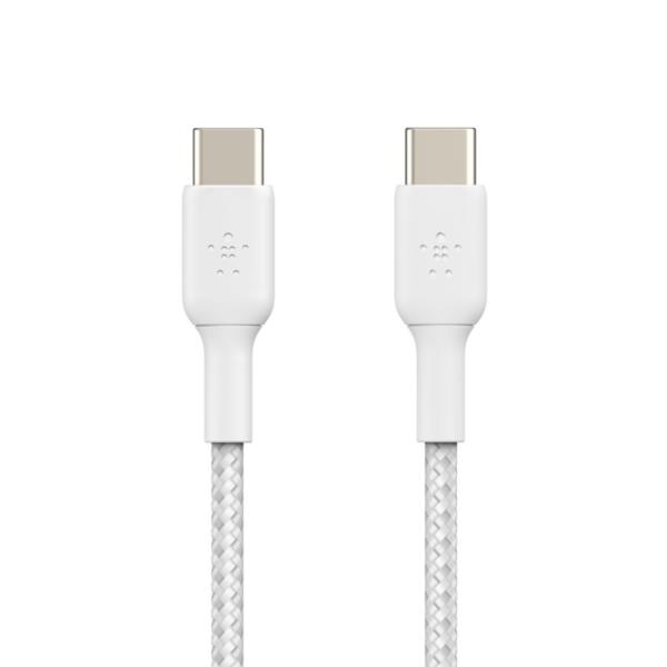 CAB004BT1MWH usb c to usb c cable braided 1m white