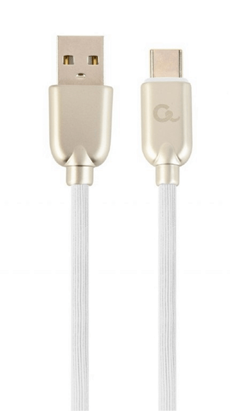 CC-USB2R-AMCM-2M-W cable de carga y datos gembird usb tipo c de caucho premium. 2m. blanco