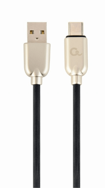 CC-USB2R-AMCM-2M cable de carga y datos gembird usb tipo c de caucho premium. 2m. negro