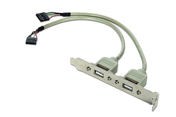 CCUSBRECEPTACLE gembird cable usb 2.0 panel posterior 2xusb 0.25mt