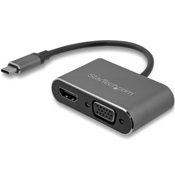 CDP2HDVGA usb-c to vga and hdmi adapter 2in1 4k 30hz space gr ay