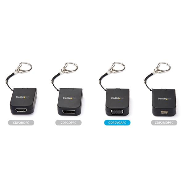 CDP2VGAFC portable usb c to vga adapter quick connect keychain 108 0p