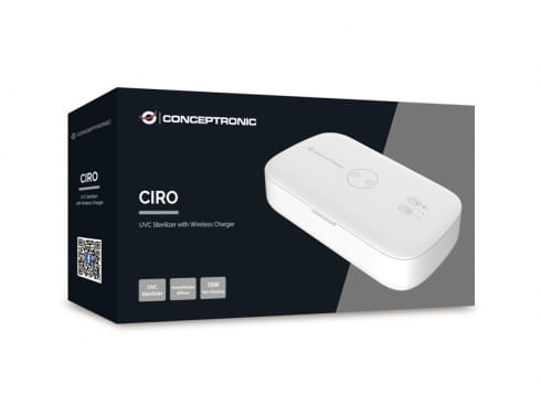 CIRO01WC caja uv esterilizadora cargador wireless 10w conceptronic ciro