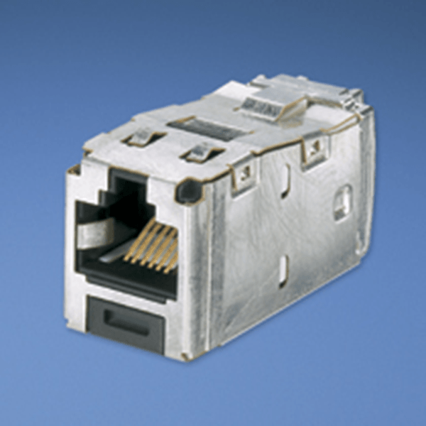 CJS688TGY mini-com mini-jack shielded module category 6 universal tg style. exceed requirements of ansi-tia-568-c.2 category 6. ieee 802.3an-2006.