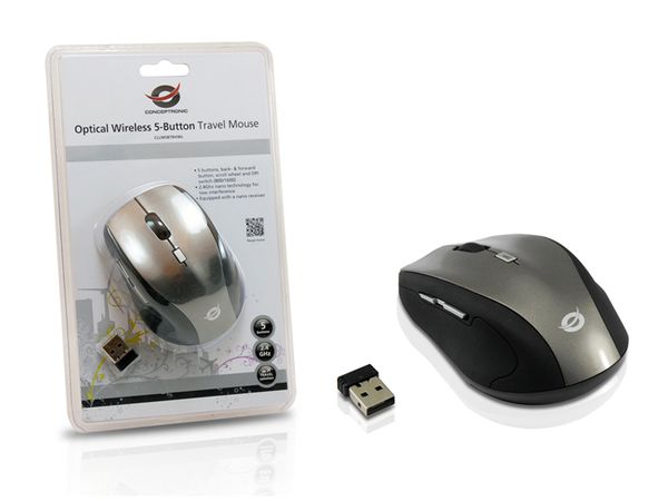 CLLM5BTRVWL mouse conceptronic 5btrvwl optico wireless 2.4ghz diseno travel 5 botones c08 269