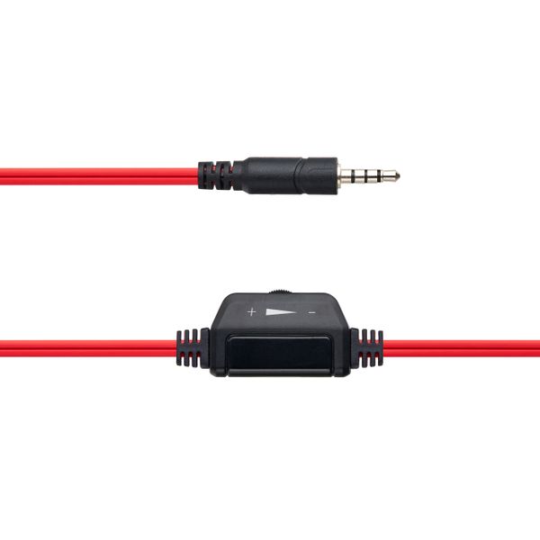 CNAUCHSC1BR auricualres con microfono canyon . cable 2mts. negro rojo