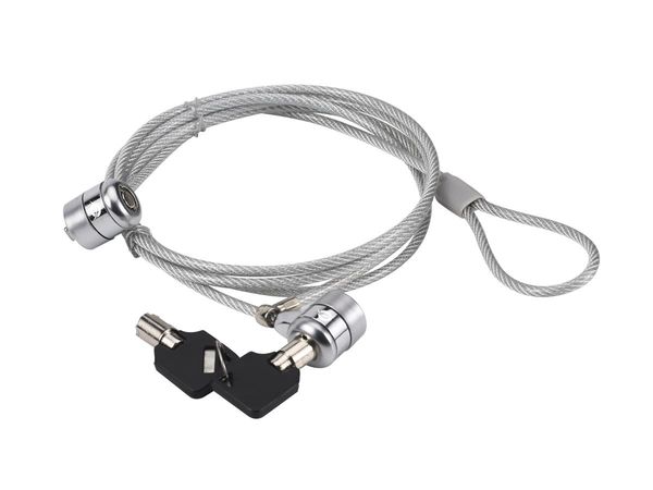 CNBSLOCK15T cable de seguridad conceptronic con doble cabezal y llave 1.5m