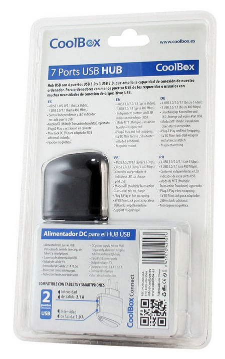 COO-UPH356A hub 4 puertos usb 3.0 coolbox 3 puertos usb 2.0