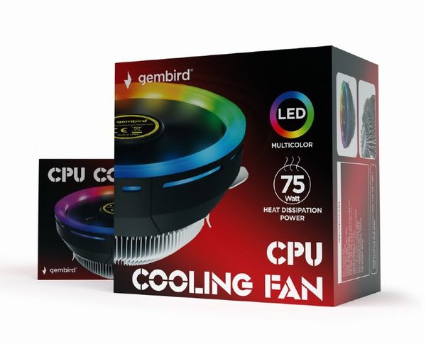 CPU-HURACAN-ARGB-X110 ventilador de refrigeracion gembird de cpu 12 4 cm 75 w led multicolor 4 pin