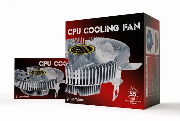 CPU-HURACAN-X40 ventilador de refrigeracion gembird de cpu 9 cm 55 w led azul 4 pin