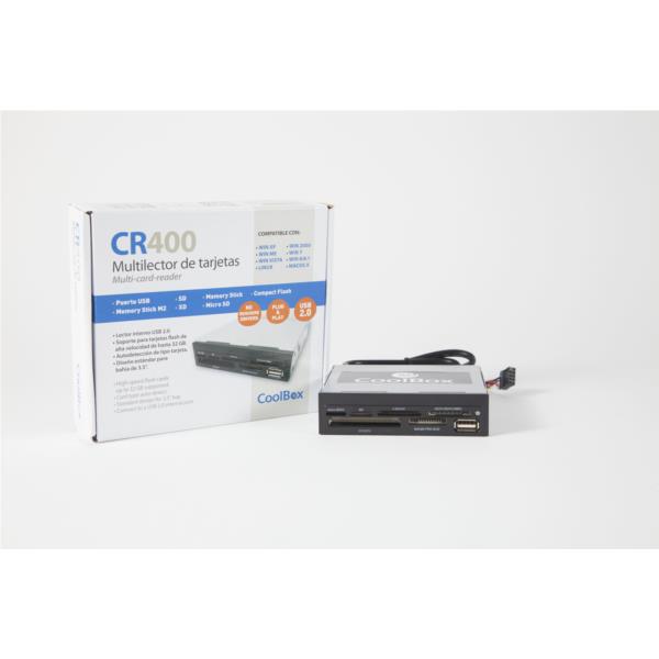 CRCOOCR4002L lector multitarjeta int negro coolbox cr400 3 colores