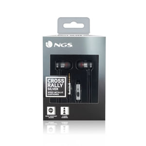 CROSSRALLYSILVER ngs auriculares metalicos cplano 1.2m plata