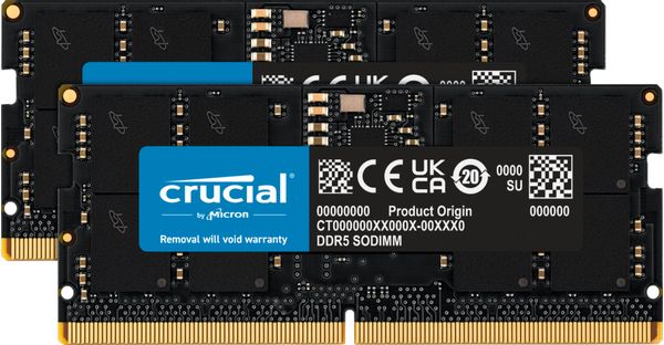 CT2K16G48C40S5 memoria ram portatil ddr5 32gb 4800mhz 2x16 cl40 crucial ct2k16g48c40s5