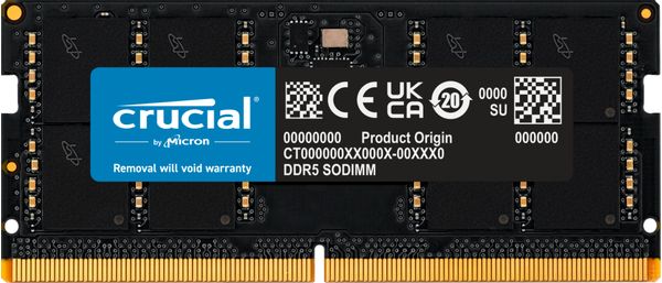 CT32G48C40S5 memoria ram portatil ddr5 32gb 4800mhz 1x32 cl40 crucial ct32g48c40s5