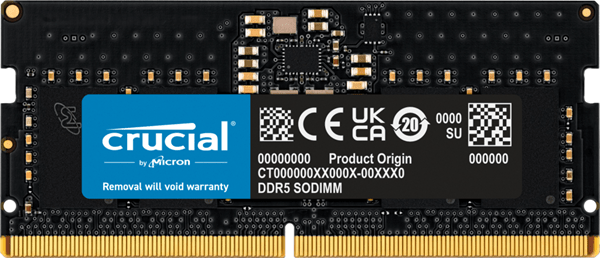 CT8G48C40S5 memoria ram portatil ddr5 8gb 4800mhz 1x8 cl40 crucial ct8g48c40s5