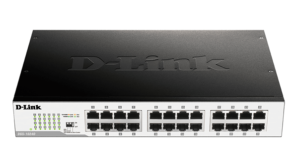 DGS-1024D switch 24 puertos 10-100-1000 dlink 24xg-f-enet rj45 19p