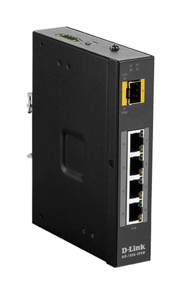 DIS-100G-5PSW 5 port unmanaged switch with 4x10-100-1000basetx por ts