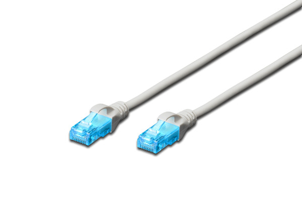 DK-1511-005 cat 5e u-utp patch cable cu pvc awg 26-7 length 0.5 m color grey